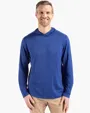 Coastline Recycled Double Peached Men's Hooded Pullover — view 6