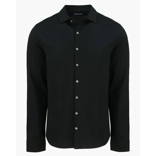 Advantage Recycled Cotton-Blend Pique Long Sleeve Button Down Shirt — view 4