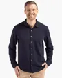 Advantage Recycled Cotton-Blend Pique Long Sleeve Button Down Shirt — view 2