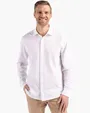 Advantage Recycled Cotton-Blend Pique Long Sleeve Button Down Shirt — view 3