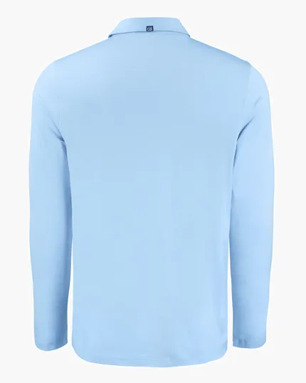 Coastline Recycled Double Peached Men's Long Sleeve Polo — view 6