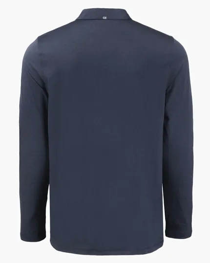 Coastline Recycled Double Peached Men's Long Sleeve Polo — view 8
