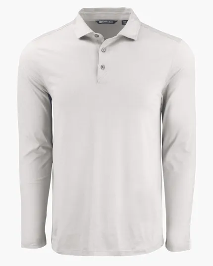 Coastline Recycled Double Peached Men's Long Sleeve Polo — view 5