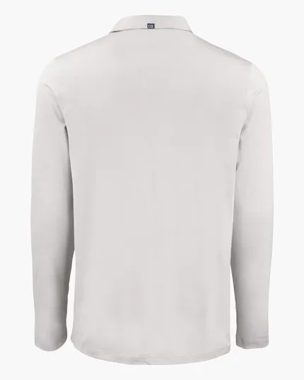 Coastline Recycled Double Peached Men's Long Sleeve Polo — view 9