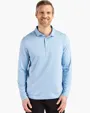 Coastline Recycled Double Peached Men's Long Sleeve Polo — view 10