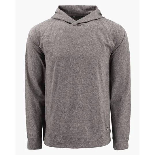 Adapt Recycled Soft Knit Stretch Men's Heathered Hooded Pullover — view 4