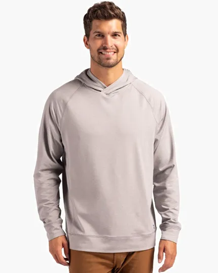 Adapt Recycled Soft Knit Stretch Men's Heathered Hooded Pullover — view 3