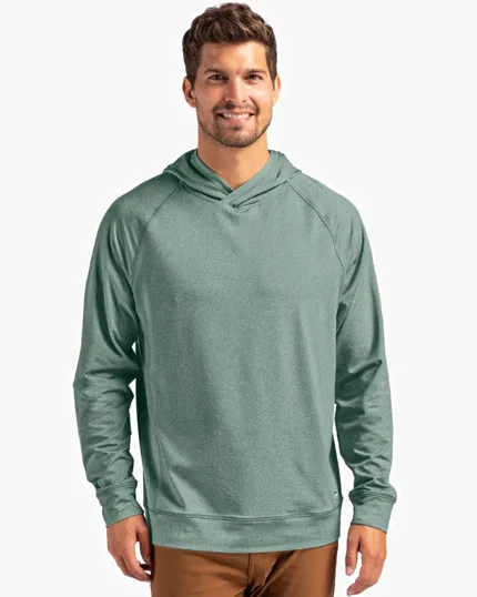 Adapt Recycled Soft Knit Stretch Men's Heathered Hooded Pullover — view 10