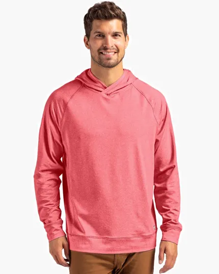 Adapt Recycled Soft Knit Stretch Men's Heathered Hooded Pullover — view 12