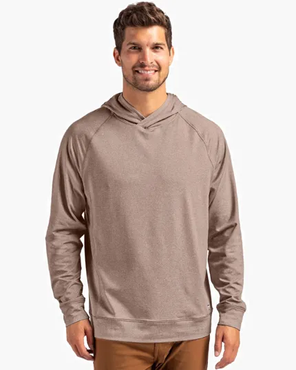 Adapt Recycled Soft Knit Stretch Men's Heathered Hooded Pullover — view 15