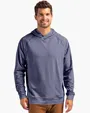 Adapt Recycled Soft Knit Stretch Men's Heathered Hooded Pullover — view 2