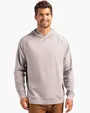 Adapt Recycled Soft Knit Stretch Men's Heathered Hooded Pullover — view 3