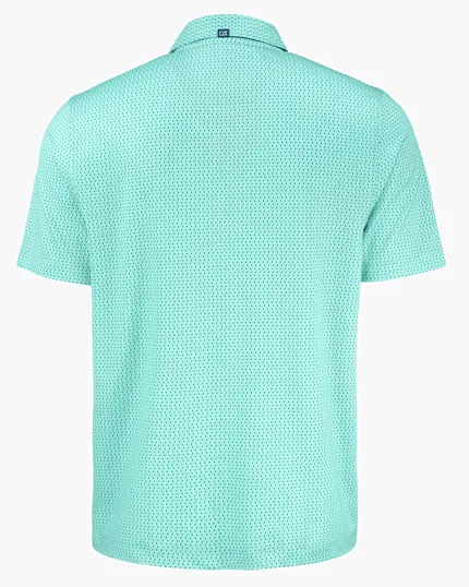 Pike Recycled Shadow Check Print Men's Polo — view 14