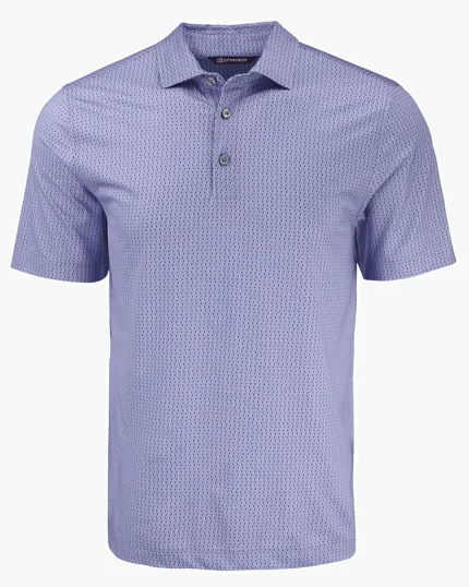 Pike Recycled Shadow Check Print Men's Polo — view 9