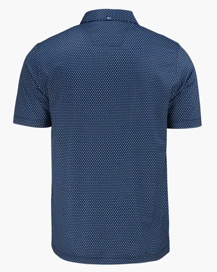 Pike Recycled Shadow Check Print Men's Polo — view 16