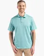 Pike Recycled Shadow Check Print Men's Polo — view 2