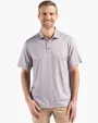 Pike Recycled Shadow Check Print Men's Polo — view 5