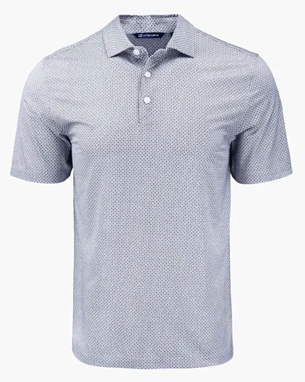 Pike Recycled Diamond Dot Print Men's Polo — view 9