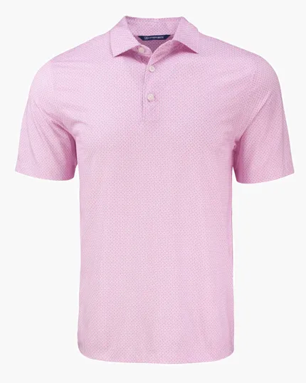 Pike Recycled Diamond Dot Print Men's Polo — view 10