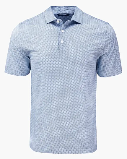 Pike Recycled Diamond Dot Print Men's Polo — view 12