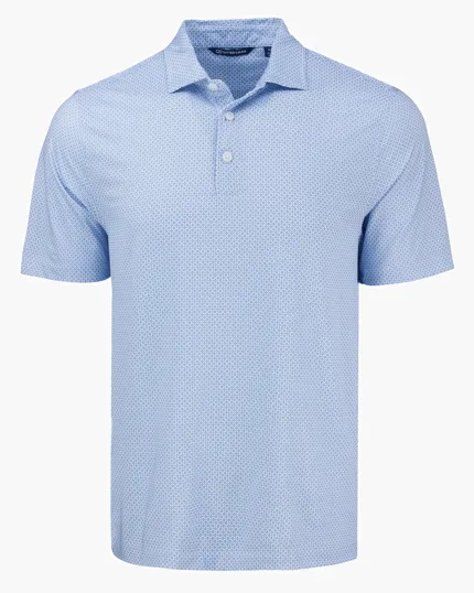 Pike Recycled Diamond Dot Print Men's Polo — view 13