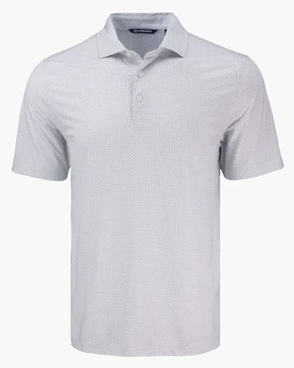 Pike Recycled Diamond Dot Print Men's Polo — view 14