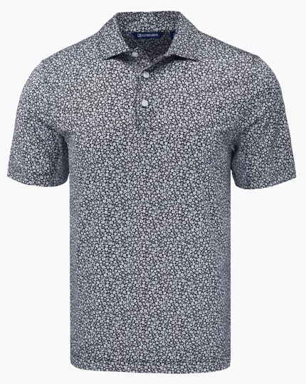Pike Recycled Flora Print Men's Polo — view 11