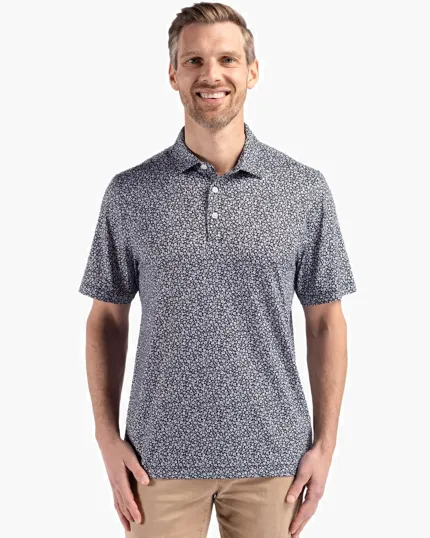 Pike Recycled Flora Print Men's Polo — view 2