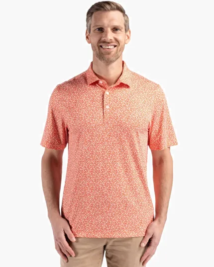 Pike Recycled Flora Print Men's Polo — view 4