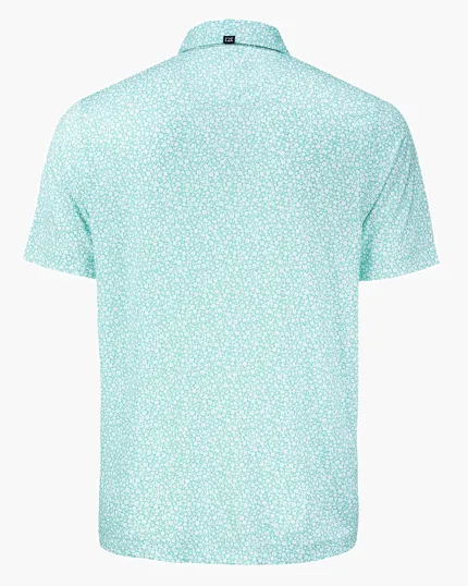 Pike Recycled Flora Print Men's Polo — view 24