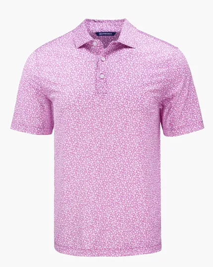 Pike Recycled Flora Print Men's Polo — view 16