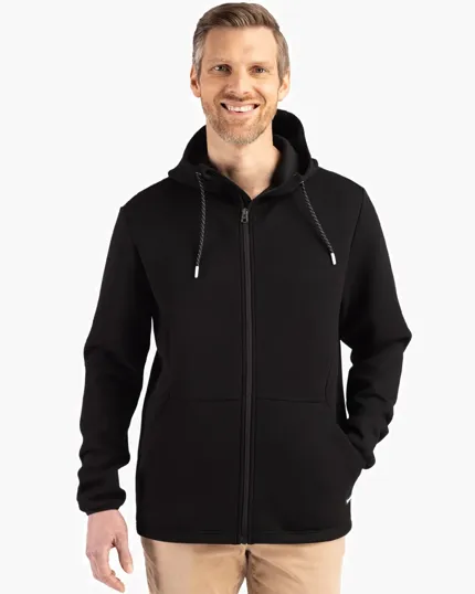 Roam Recycled Buttery-Soft Knit Full Zip Hooded Jacket — view 3
