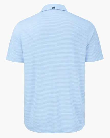 Forge Recycled Fine Line Stripe Four-Way Stretch Men's Polo — view 16