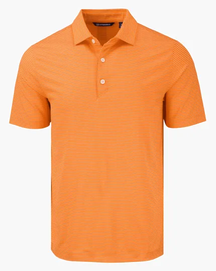 Forge Recycled Fine Line Stripe Four-Way Stretch Men's Polo — view 10