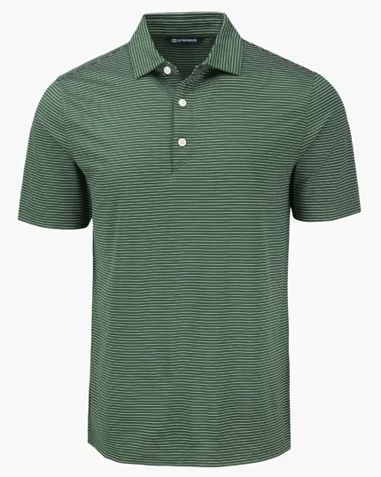 Forge Recycled Fine Line Stripe Four-Way Stretch Men's Polo — view 11