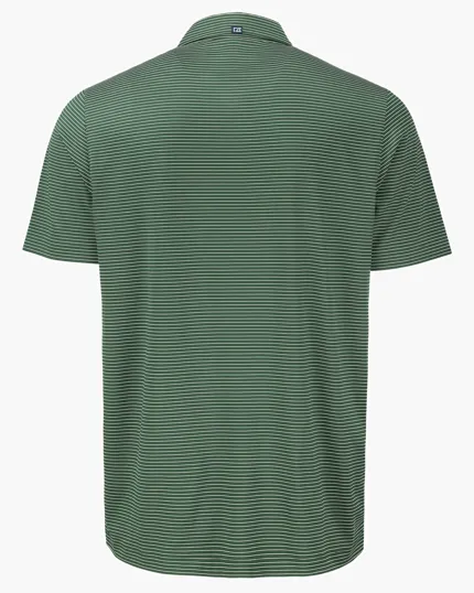 Forge Recycled Fine Line Stripe Four-Way Stretch Men's Polo — view 19