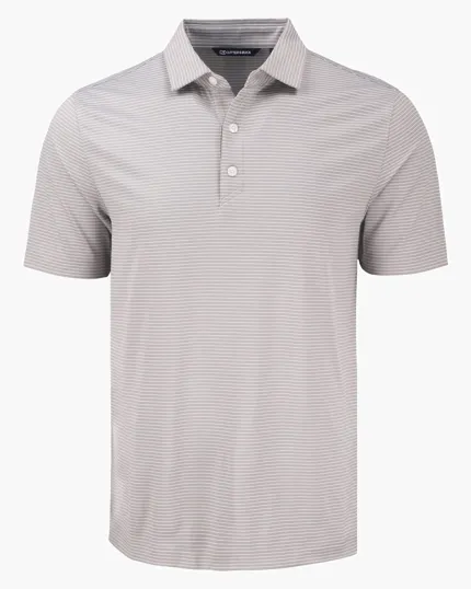 Forge Recycled Fine Line Stripe Four-Way Stretch Men's Polo — view 13
