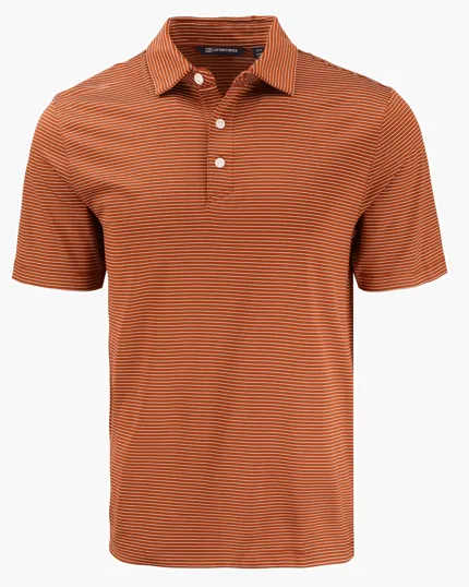 Forge Recycled Fine Line Stripe Four-Way Stretch Men's Polo — view 15