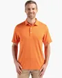 Forge Recycled Fine Line Stripe Four-Way Stretch Men's Polo — view 3