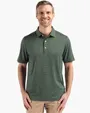 Forge Recycled Fine Line Stripe Four-Way Stretch Men's Polo — view 4