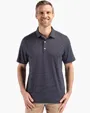 Forge Recycled Fine Line Stripe Four-Way Stretch Men's Polo — view 5