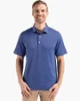 Forge Recycled Fine Line Stripe Four-Way Stretch Men's Polo — view 7