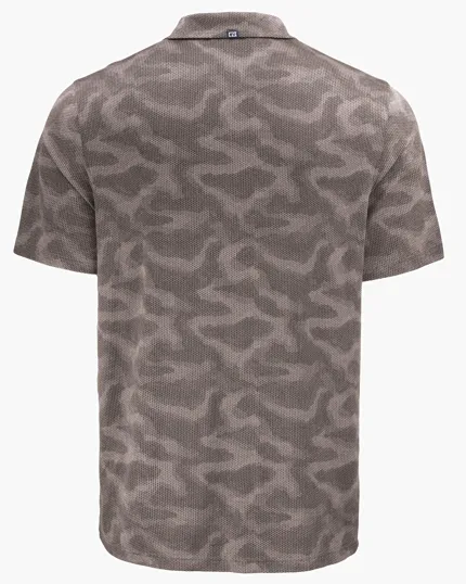 Coastline Recycled Double Peached Camo Print Men's Polo — view 14