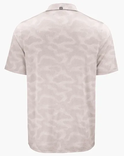 Coastline Recycled Double Peached Camo Print Men's Polo — view 16