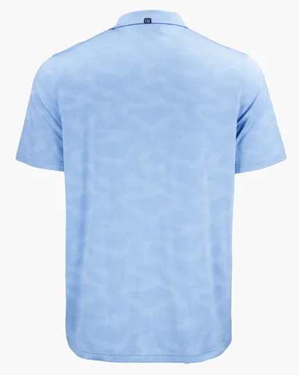 Coastline Recycled Double Peached Camo Print Men's Polo — view 17