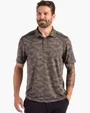 Coastline Recycled Double Peached Camo Print Men's Polo