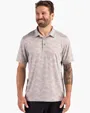 Coastline Recycled Double Peached Camo Print Men's Polo — view 3