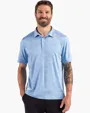 Coastline Recycled Double Peached Camo Print Men's Polo — view 4