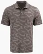 Coastline Recycled Double Peached Camo Print Men's Polo — view 8