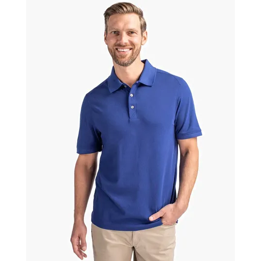 Advantage Recycled Cotton-Blend Pique Mens Polo — view 5
